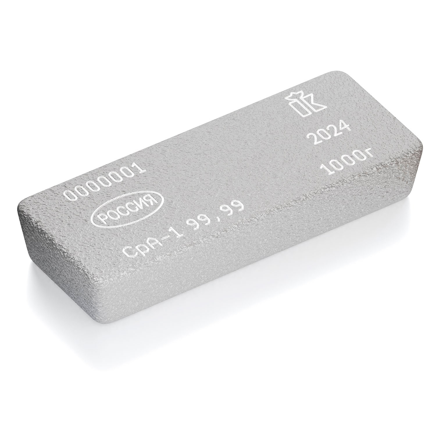 Серебро в слитках 1000 г
